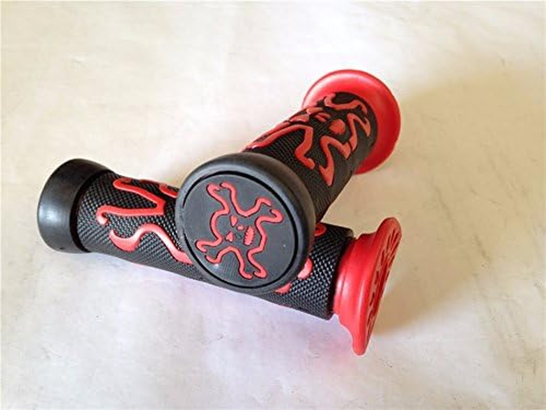 Xkmt-Skull Grips RED QUAD Compatible with KAWASAKI POLARIS SEADOO WATERCRAFT BOMBARDIER JET SKI FOREMAN RECON RINCON Brute Force Prairie ATV BRUIN GRIZZLY KODIAK [B017QV8TBC] image number 4