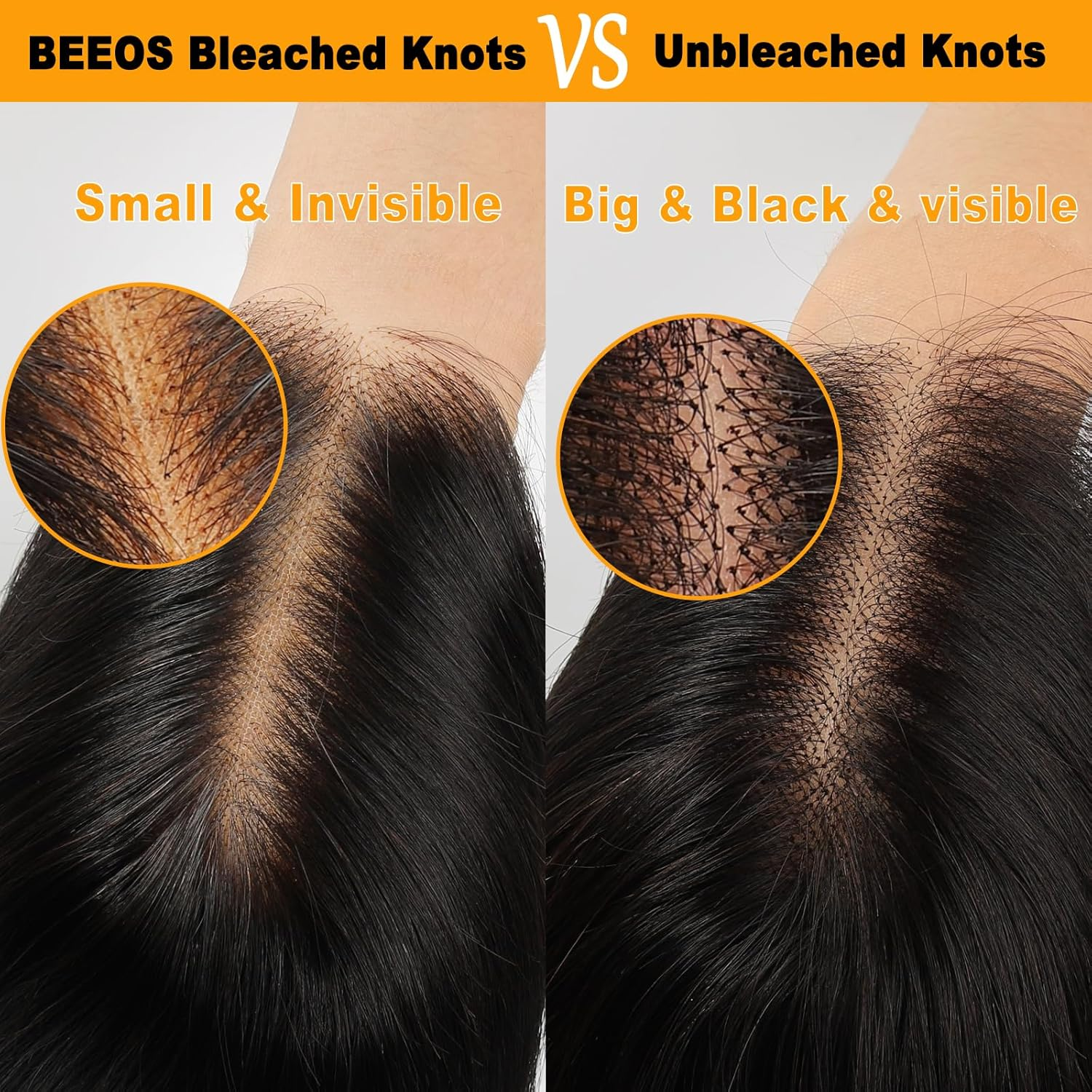 BEEOS Deep Wave 13X6 SKINLIKE Real HD Lace Frontal, Vivid Pre-Plucked Hairline Bleached Knots 0.10Mm Ultra-Thin Invisible HD Lace Human Hair Frontal 12 Inch image number 6