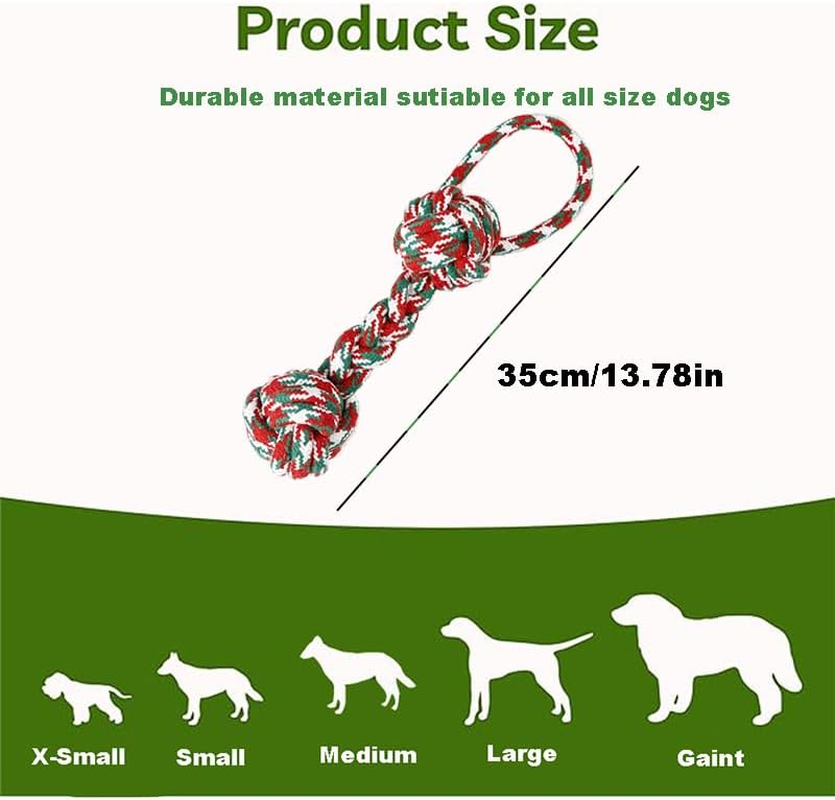 Dog Rope Toys, Interactive Dog Toys for Aggressive Chewers,Tug of War Dog Toy for Boredom, Teeth Cleaning, Suitable for Small Medium Large Dogs image number 4