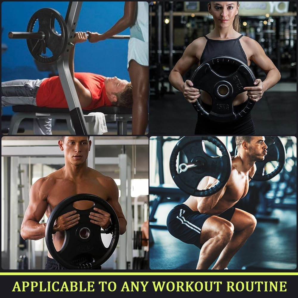 Standard Rubber Coated Weight Plate for Dumbbell and Barbell - Premium Quality Weighted Rubber Coated Plates 28Mm Center Hole,Gym Equipment Accessories Body Building, Weightlifting, Crossfit, Fitness Strength Weight Training 1.25Kg to 20Kg - 2.5Kg X2 image number 2