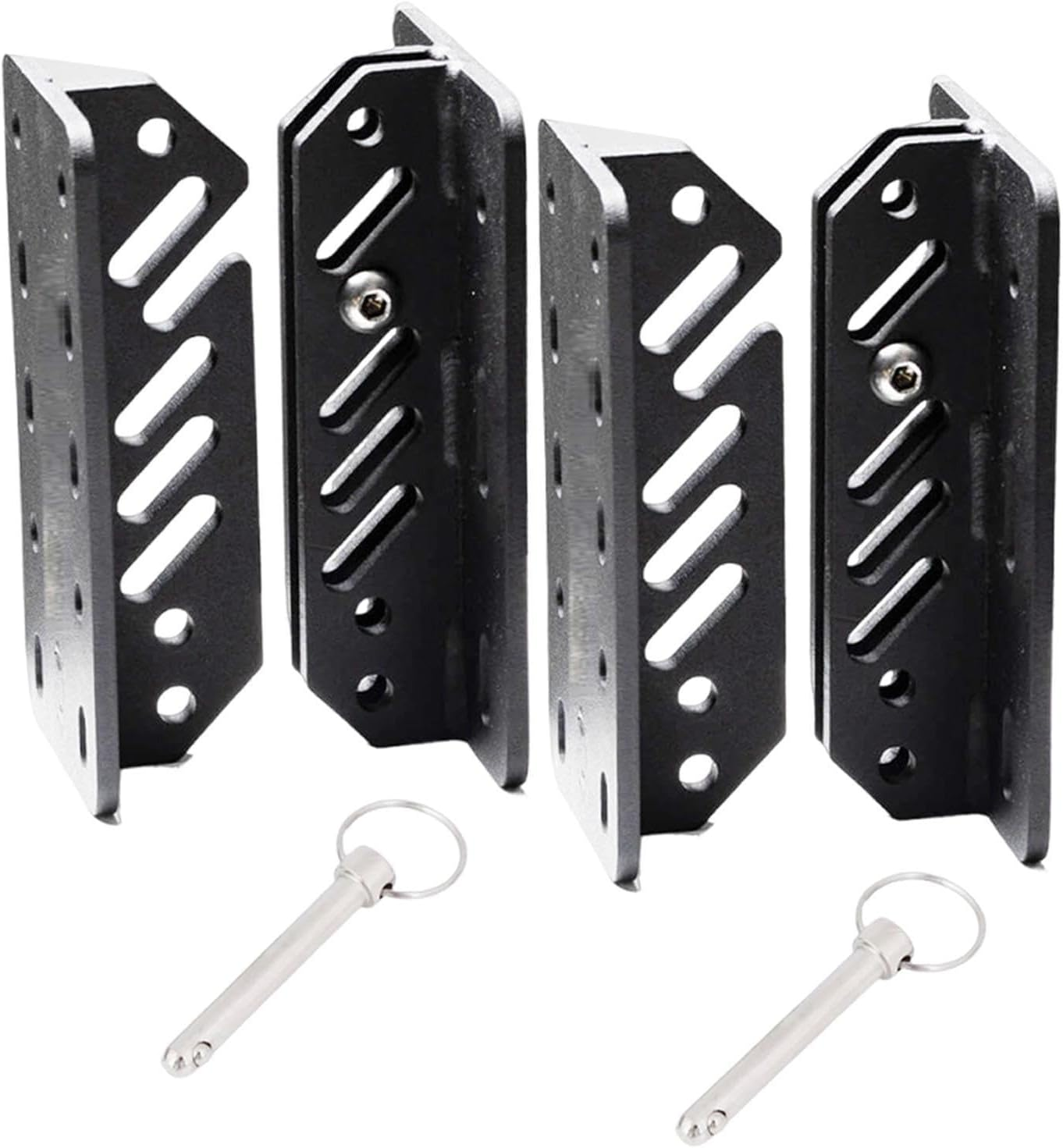 TENOL Awning Bracket Hardware Easy Use Wind Resistant Repair Parts Easy Installation Quick Setup Black Metal Heavy Duty Accessories, 2 Set image number 4