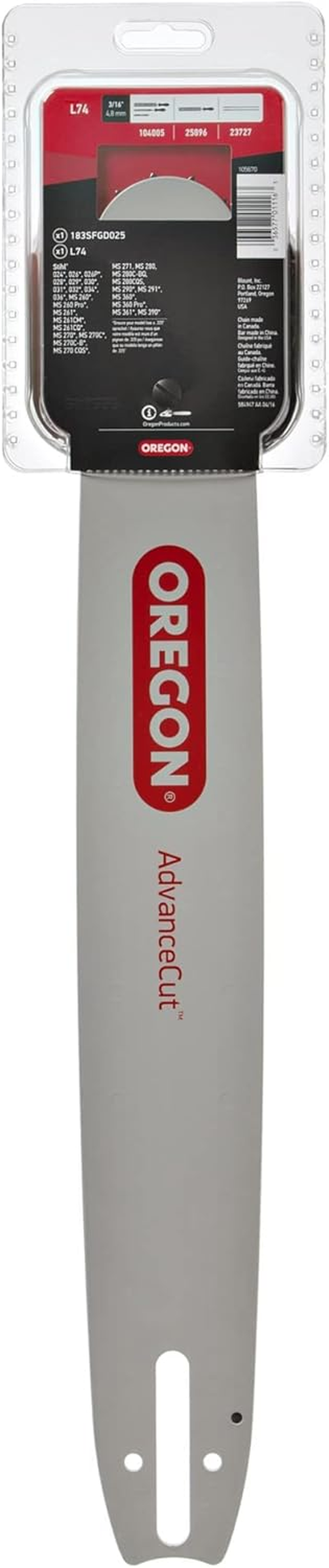 Oregon 105670 Replacement Guide Bar and Chainsaw Chain Combo, 18-Inch, Fits Stihl,Grey image number 1