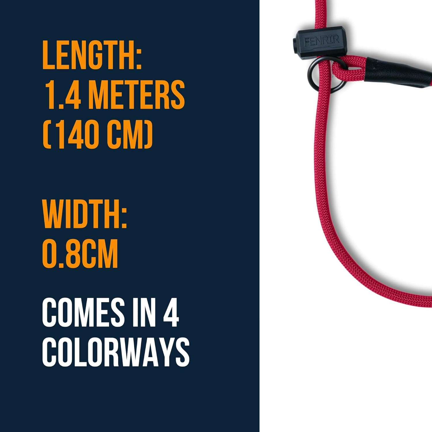 Fenrir Slip Leash 1.4M Professional Dog Training Lead to Stop Pulling, Perfect for Walks, Easy to Use, Spring Loaded Stopper, Light Weight and Durable image number 4