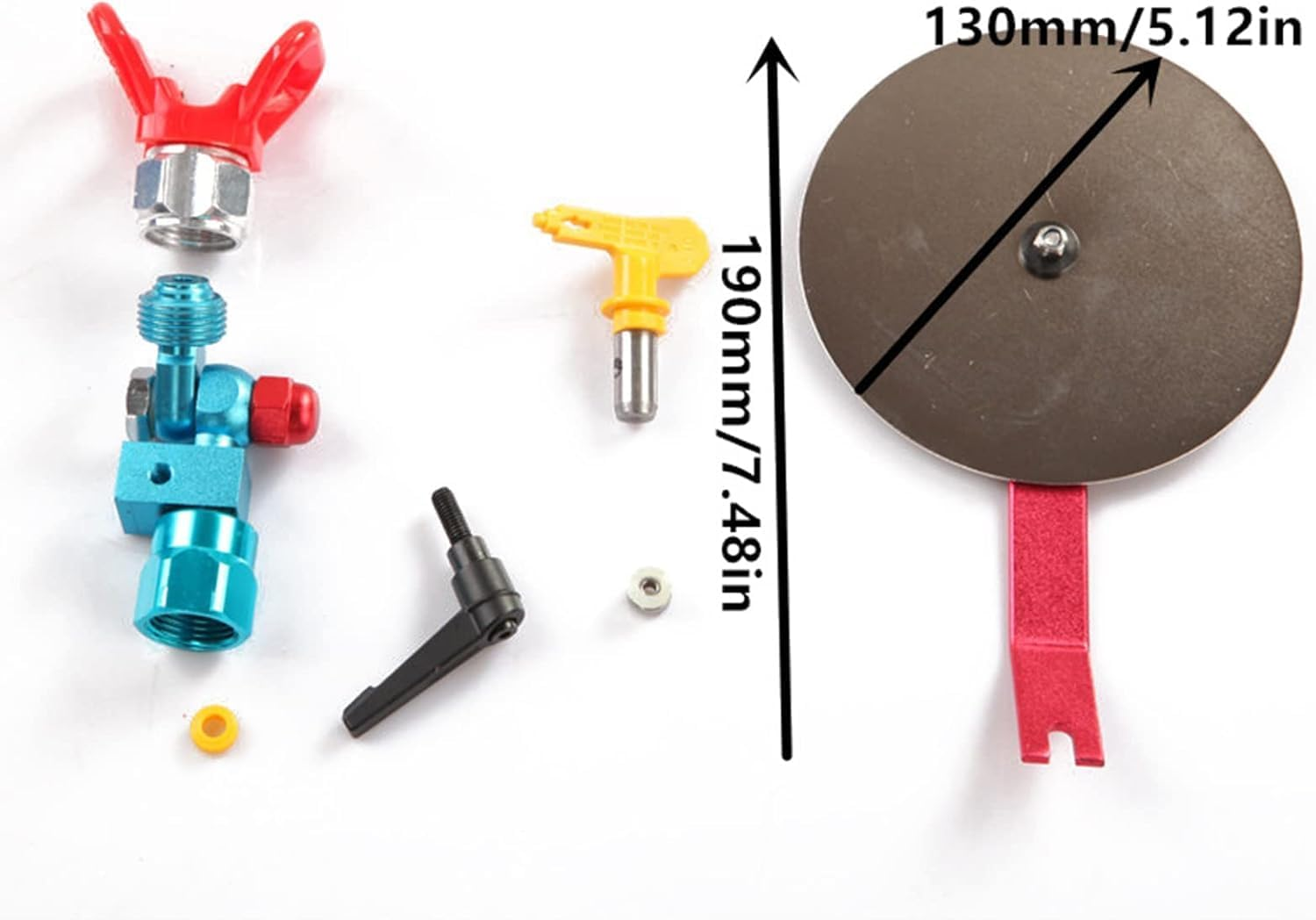 High Pressure Airless Paint Spray with Baffle 5000Psi Airless Paint Sprayer with G7/8In Connector Spray Accessory Tool for Airless Paint Sprayer image number 5