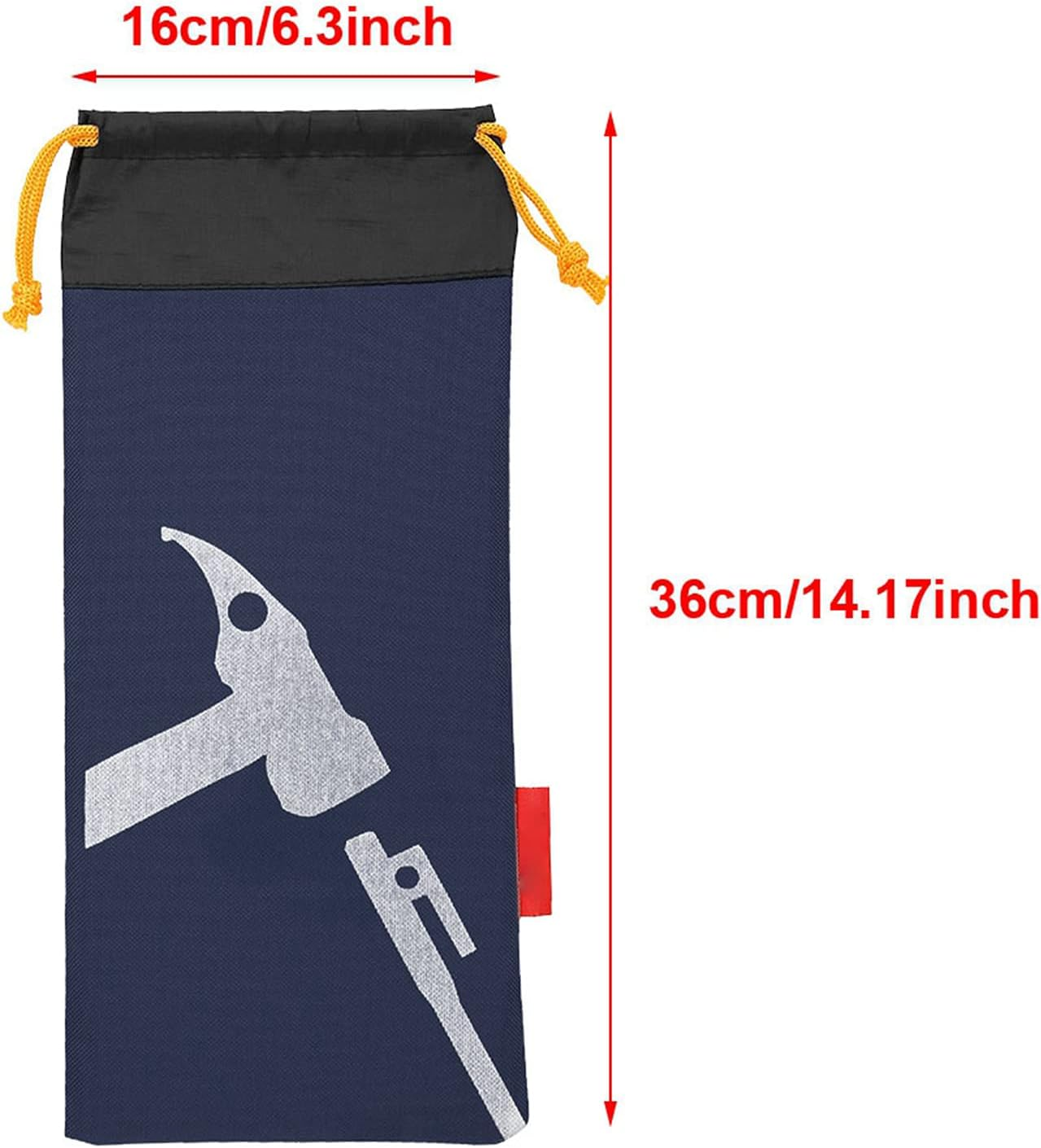 Camping Pouch 14.17X6.3In Hammer Nail Pouch, Lightweight Oxford Cloth Tent Peg Bag, Portable for Camping Outdoor Use Hiking(Blue) image number 5