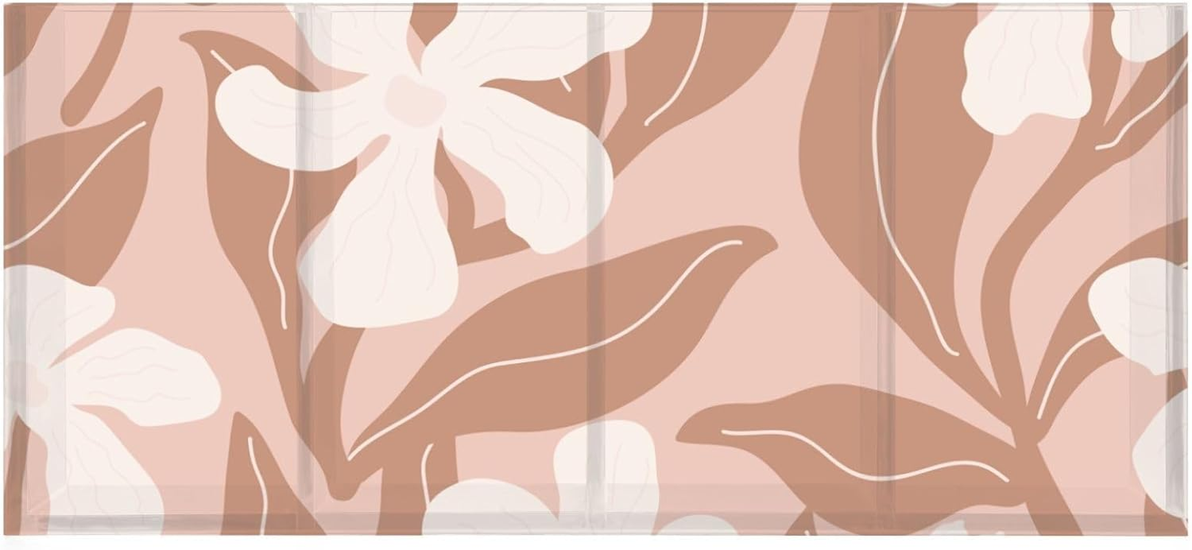 Guoche Acrylic Pen Holder Happy Thanksgiving Autumn Flowers 4 Compartments Clear Plastic Make up Brush Holder Organizer for Bedroom Accessory Art Supply Storage Organizer image number 2