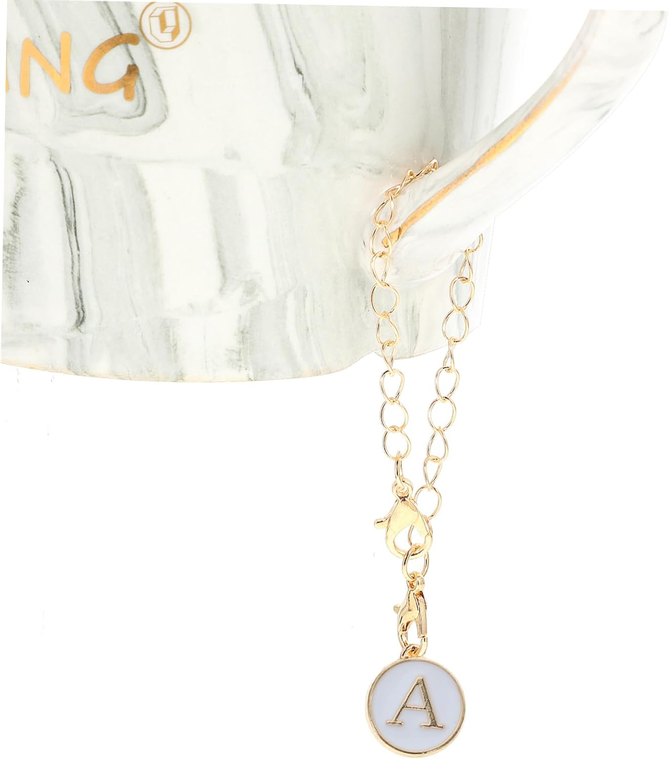 Veemoon Alloy Letter Keychain Pendant with Chain Alphabet Key Ring for Bags Back Purses Stylish Sturdy Accessory for Visibility and Everyday Use - Multi image number 4