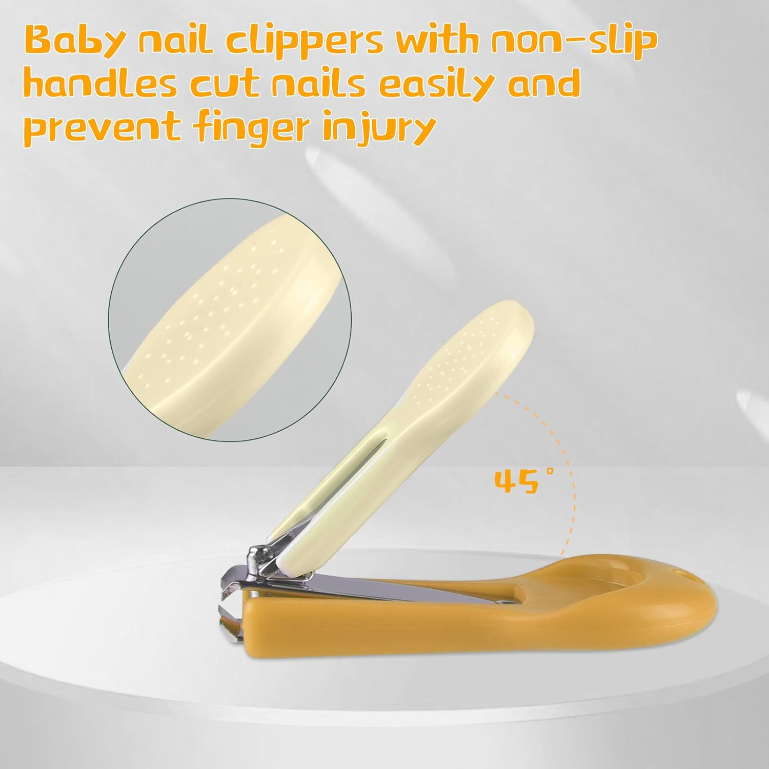 Baby Nail Kit, Baby Manicure Kit and Pedicure Kit with Cute Bear Shape Case, 4-In-1 Kit with Baby Nail Clipper, Scissor, Nail File & Tweezer for Newborn, Infant, Toddler, Mothers Day Gifts(Yellow) image number 4
