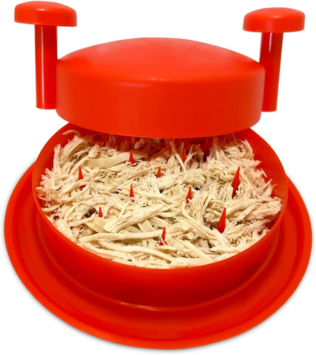 BOMEON Chicken Shredder Shred Machine Meat Shredding Tool with Handles and Non-Skid Base Mat Suitable for Pulled Pork Red Beef Alternative to Bear Claws 1Pc 8Inch Black