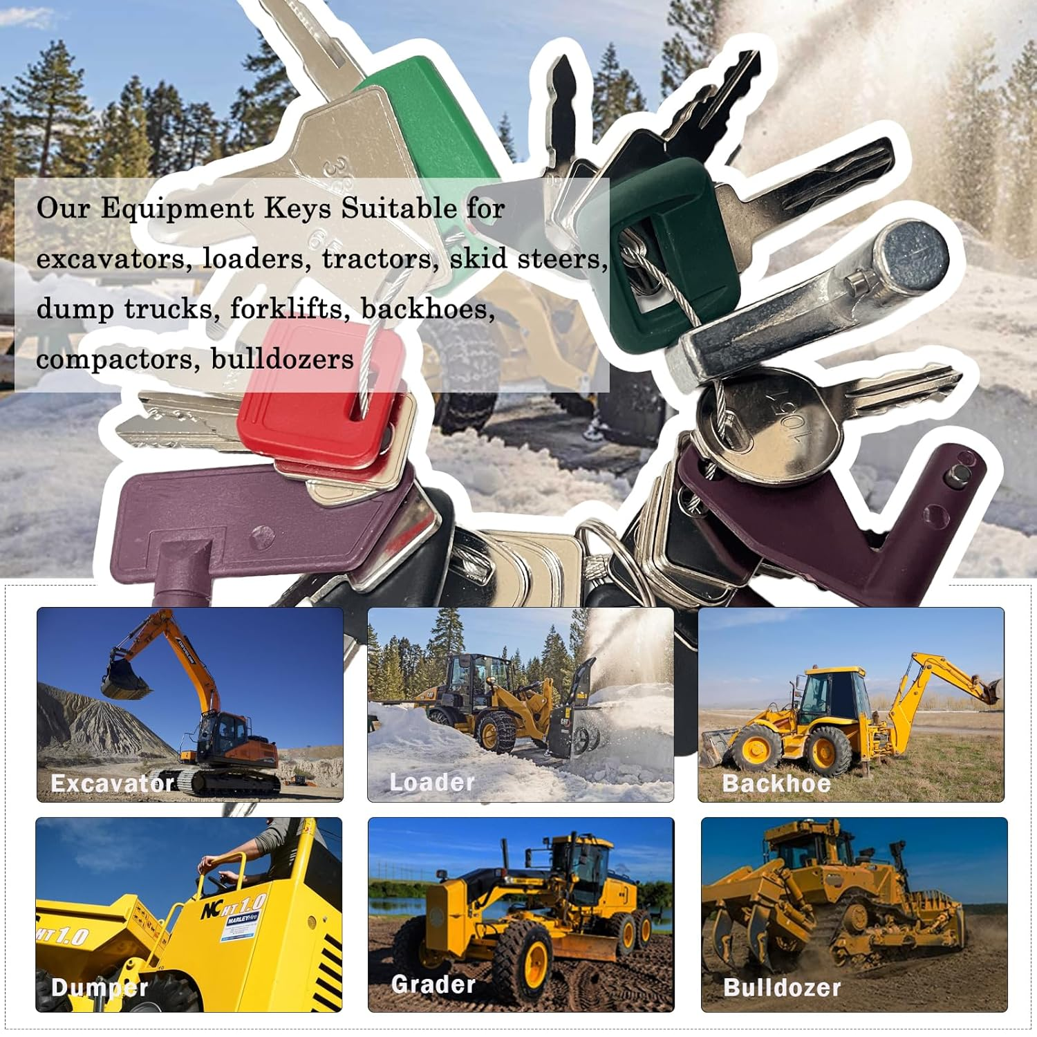 25 Ignition Starter Plant Key Set, Universal Plant Dumper Machine Replacement Ignition Switches Keys for Machinery Plants, Agricultural, Excavator,Trucks, Graders, Dozers, Backhoes. image number 4