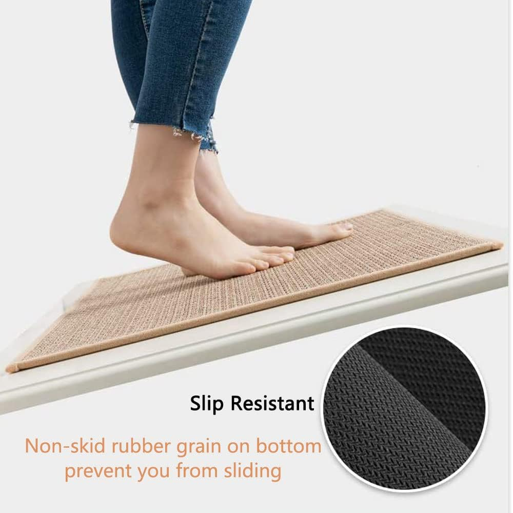 2 PCS Kitchen Rugs Washable, Non-Slip Kitchen Mats Natural Rubber Kitchen Mats for Floor Runner Rugs Set for Kitchen Floor Front of Sink, Hallway, Laundry Room image number 6