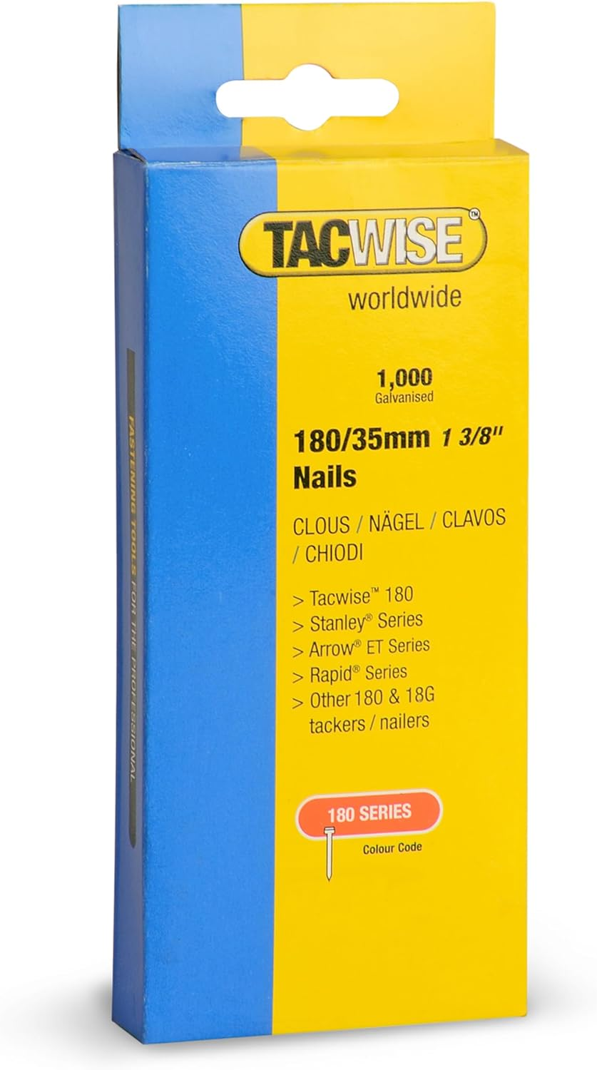 Tacwise 0364 Type 180/35 Mm Galvanised 18G Brad Nails, Pack of 1,000 image number 4