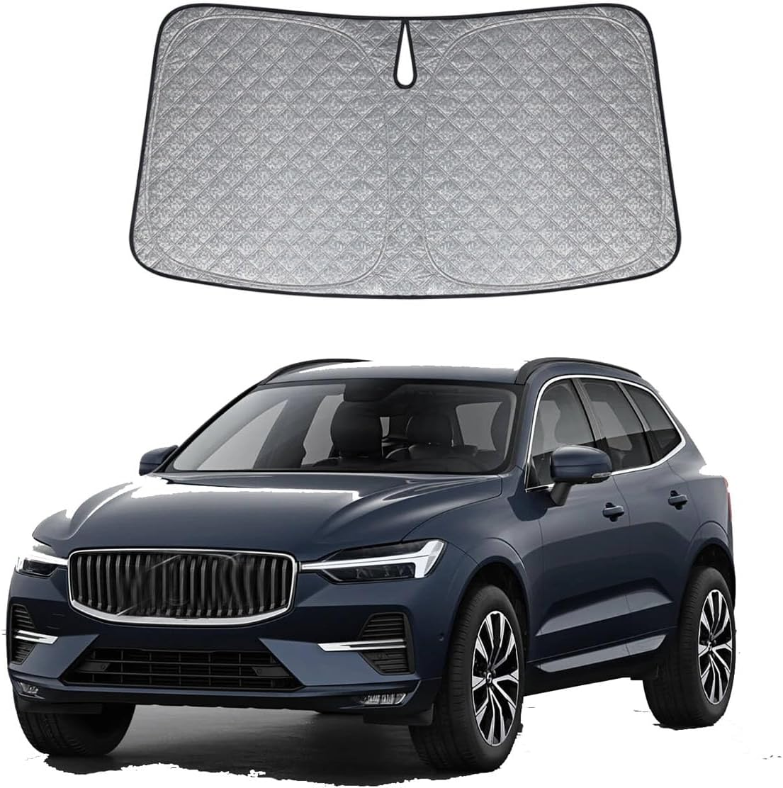 OTTO SHADES Patented Thick Windscreen Sunshade for Volvo XC60 2017-2025, 6-Layer Custom Fit, Maximum UV Protection & Heat Shield | Foldable Front Window Sunshade & Sun Visor Accessories image number 6