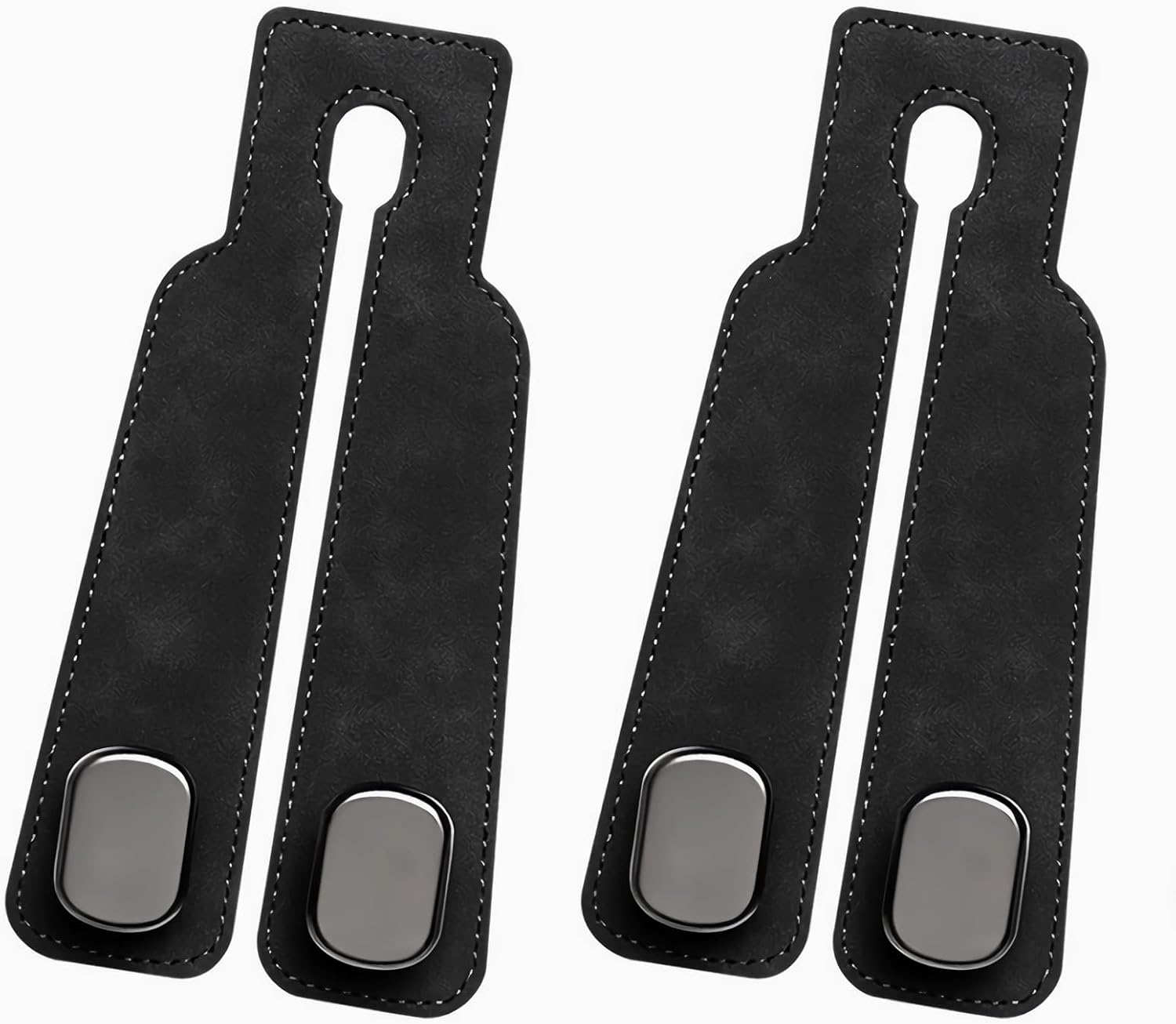 2 Pack Car Hooks for Headrest,[Dual Alloy Hooks], Purse Hook for Car, Car Seat Hooks for Handbags, Bags, Purses (Black - 2 Pack) image number 5
