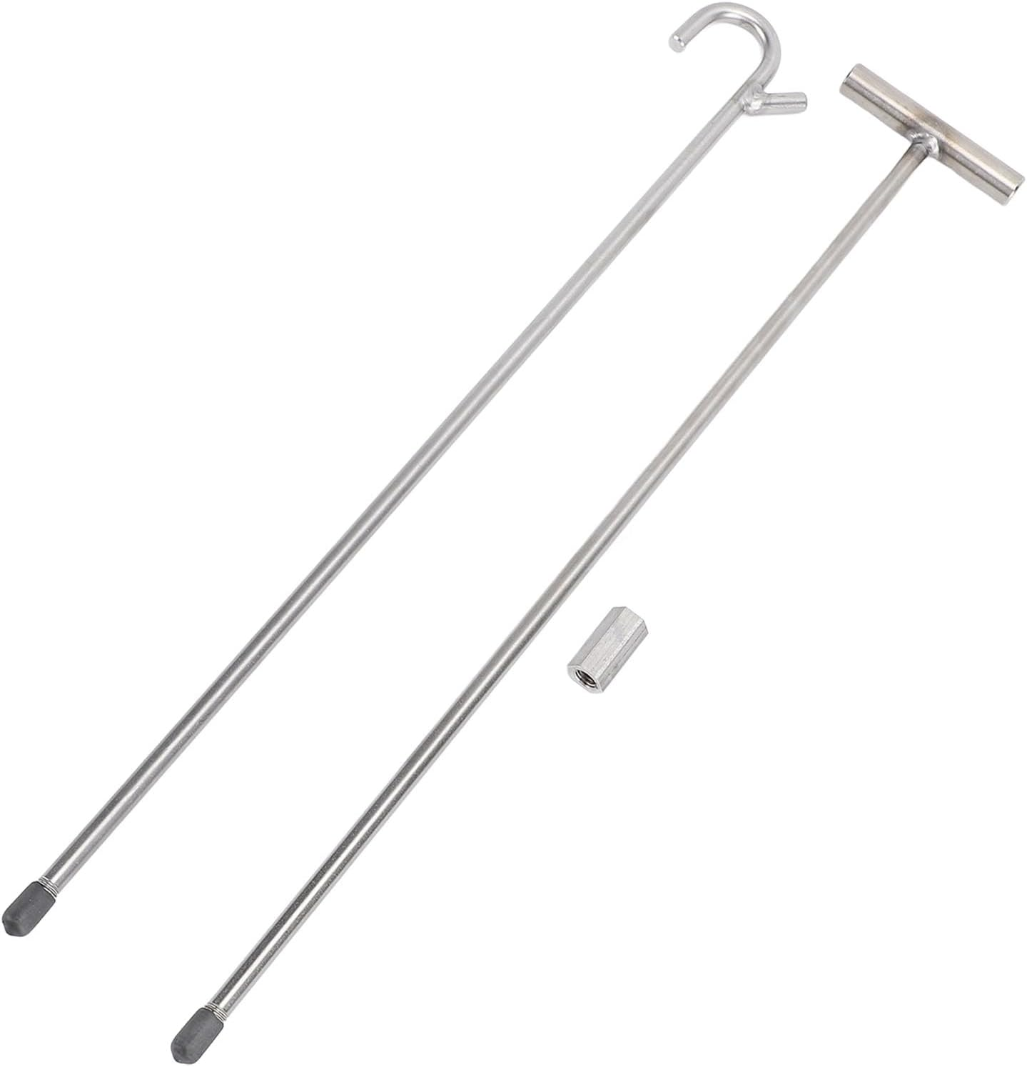 RASTKY 32 Inch Heavy Duty 5Th Wheel Pin Puller Stainless Steel Fifth Wheel Pin Puller Portable Handle Type Hooks Steel Plated Fifth Automotive Tools Equipment image number 4