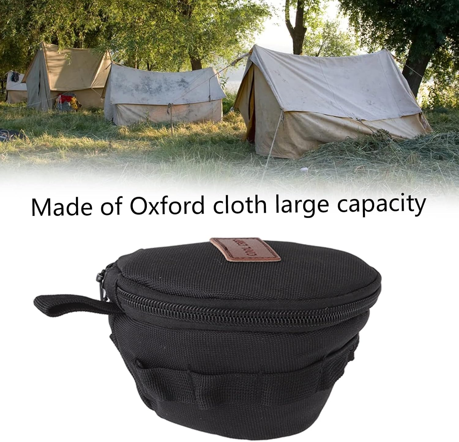 Cast Iron Skillet Bag, Large Capacity Portable Dutch Oven Bag Portable Camping Cookware Storage Bag for Cast Iron Camping Cookware Accessories image number 5