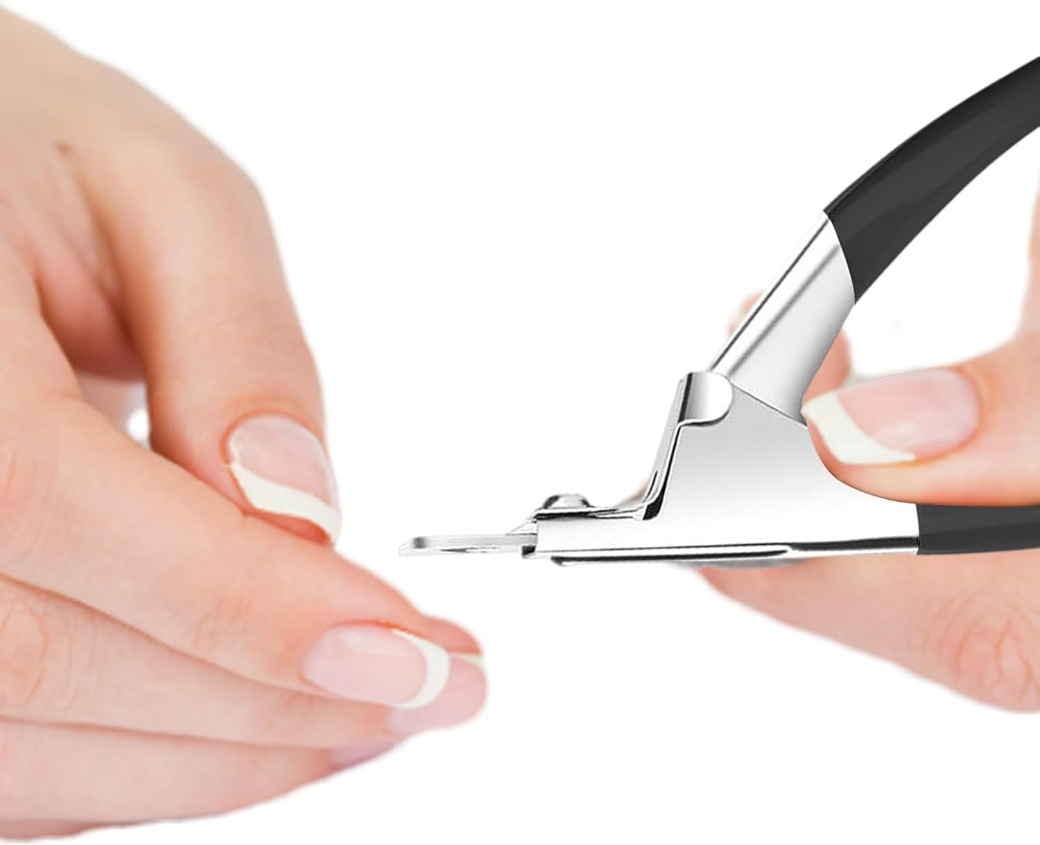 Fake Nail Cutter - Fingernail Trimmer for Home,Fingernail Clippers Cutter for Fake Acrylic Tips, Type U Stainless Nail Trimmer, Manicure Tool for Salon Home