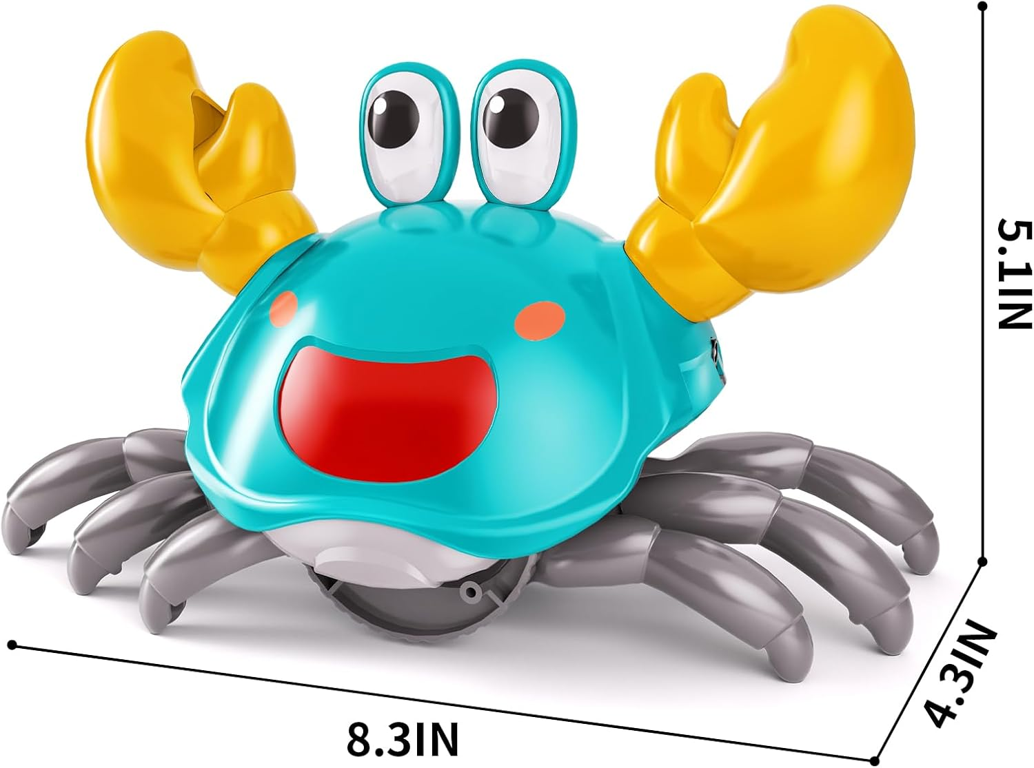 Crawling Crab Baby Toy for 36-48 Months Kids - Toddler Interactive Learning Development Toy, Sensory Walking Music and LED Light Up, Walking Dancing Moving Crab with Obstacle Avoidance image number 5