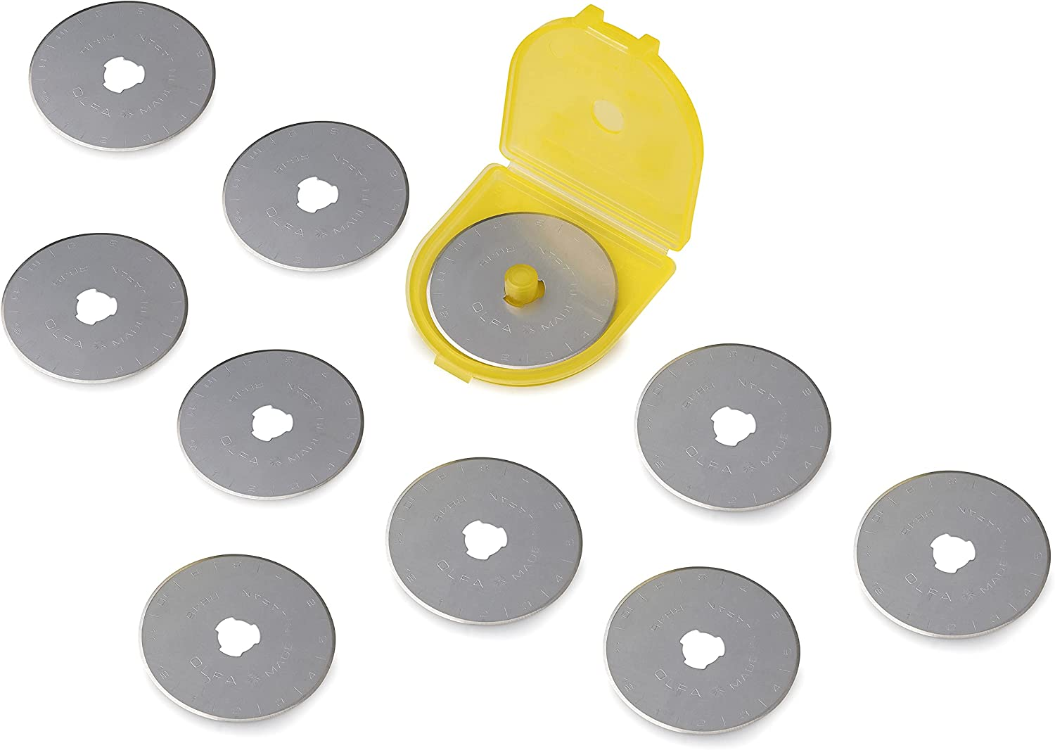 Olfa O RB45-10 Rotary Blade, 45 Mm Diameter 10-Pieces, Silver image number 3