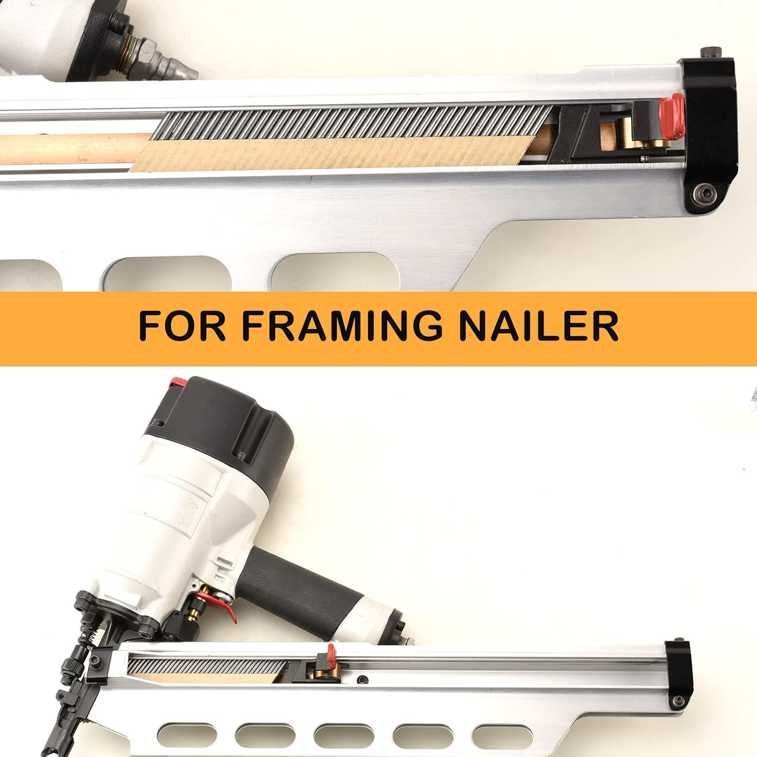 BHTOP 3 Inch X .120 Framing Nails, Smooth Shank Paper Tape Nails for Framing Nailer，34 Degree Bright Finis Collated Nails 1000 Pack image number 2