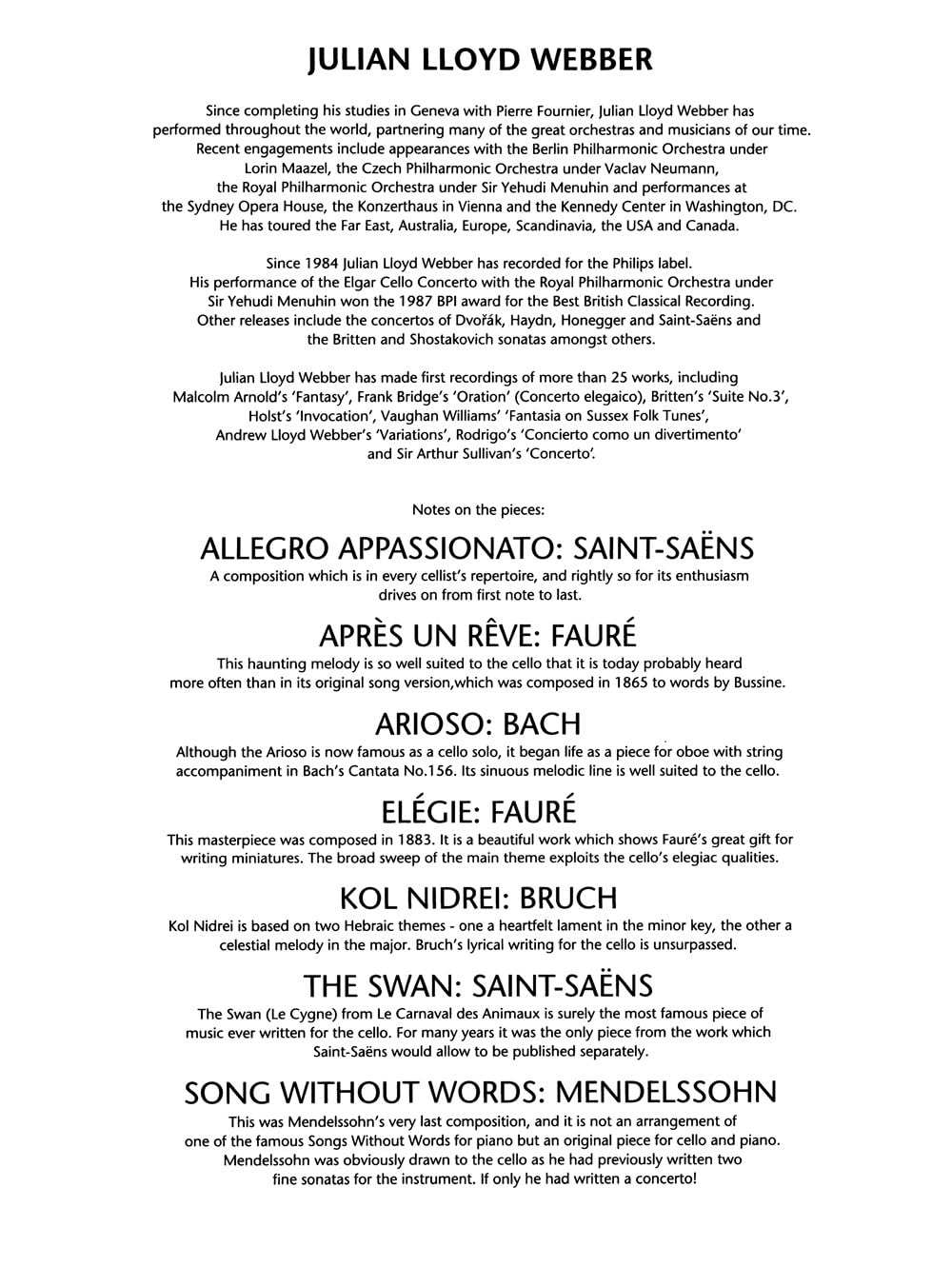 THE GREAT CELLO SOLOS ESS REPERTOIRE for CELLO and PIANO image number 1