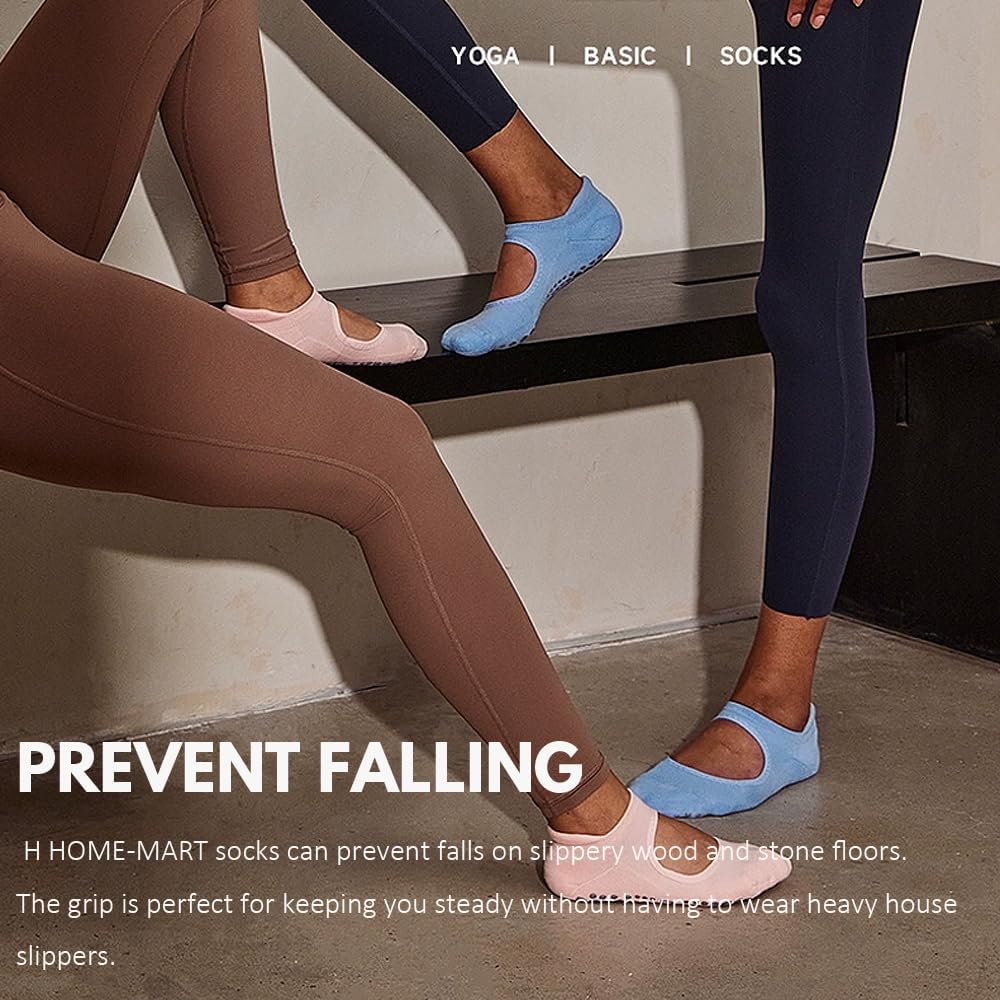 Pilates Socks,Women Yoga Barre Socks, anti Slip/Skid Silicone Gym Pilates Barre Ballet Trampolines Bikram Socks Fitness Sport Sweating Socks