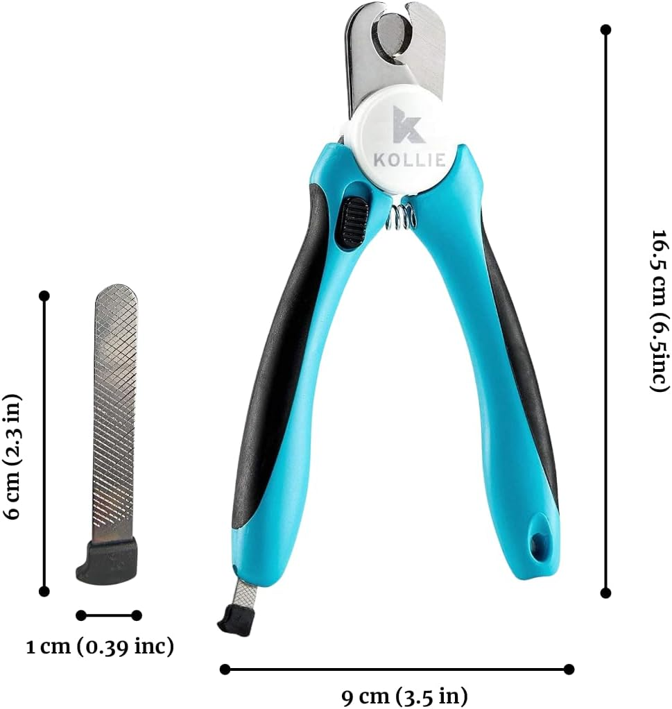 Kollie Dog Nail Clippers, Cat Nail Clippers, Stainless Steel Razor Sharp Blades, Dog Nail Trimmer, Safety Guard to Avoid over Cutting Nails, Heavy Duty Sturdy Dog Clipper, Non-Slip Handles, Dognail image number 1