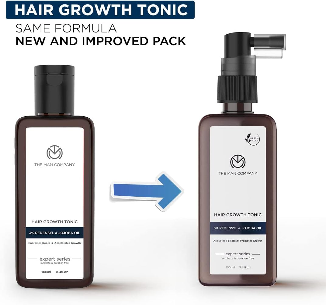 The Man Company Hair Growth Tonic 100 Ml | 3% Redensyl & Jojoba Oil | 99.75% Natural image number 4