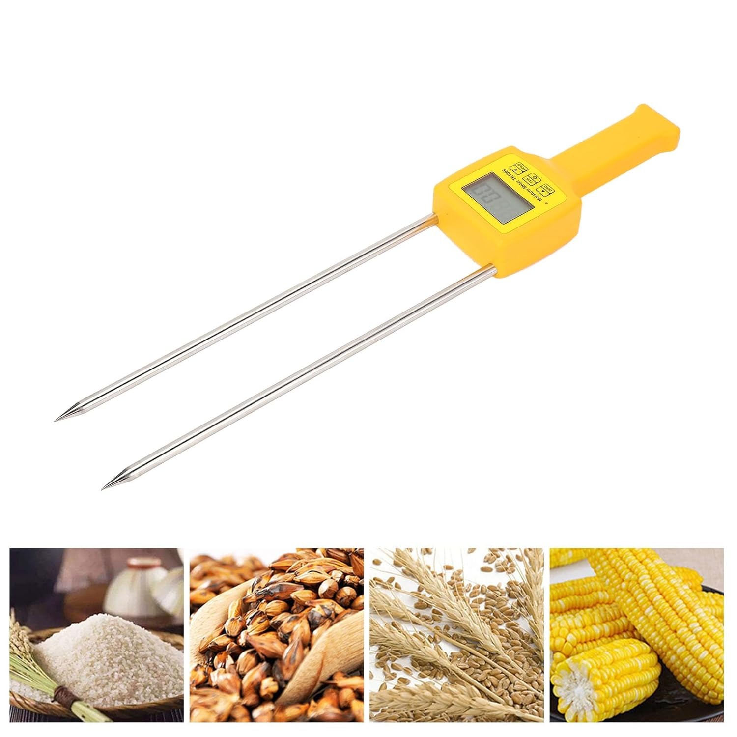 Haofy Testers of the Water Content with Temperature Moisture Compensation LCD Display of Portable Probe Moisture Measurement Monitor for Orchard Grass and Timothy image number 5