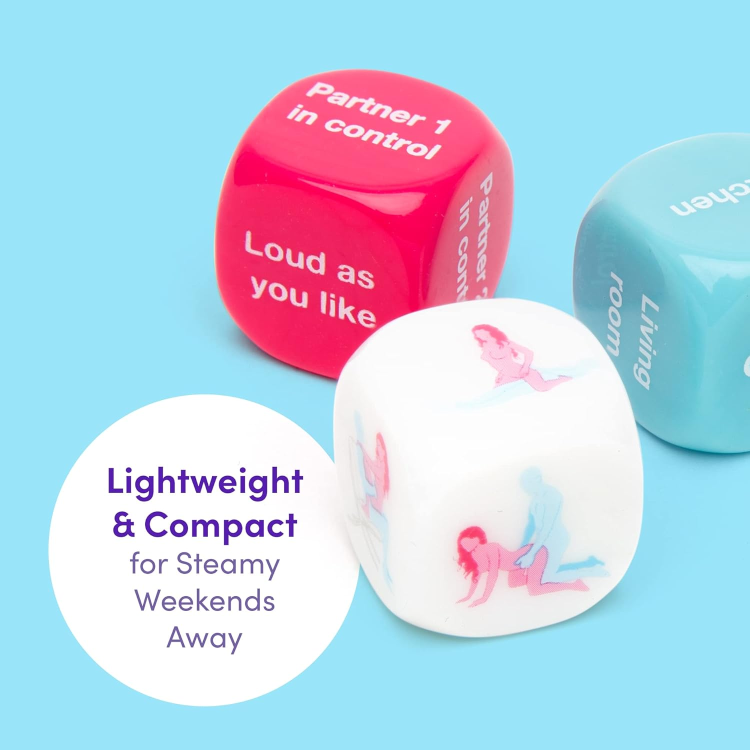 Lovehoney Position of the Week Dice Game for Adults - Plastic - Lightweight & Compact - over 200 Sexual Outcomes image number 5