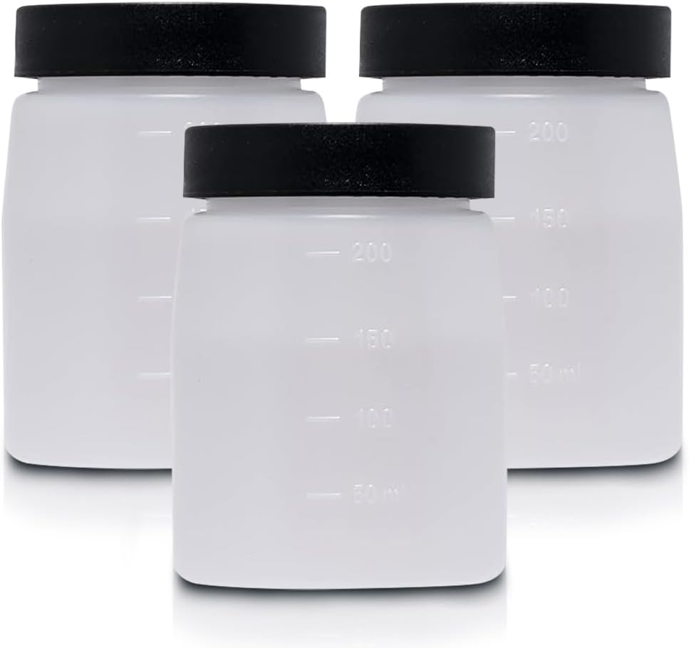 Existing Beauty Bronze Tan Spray Tan Replacement Cups with Lids (3Pack) - 200Ml - Machine Not Included - Storage Bottles for DHA Spray Tan image number 3