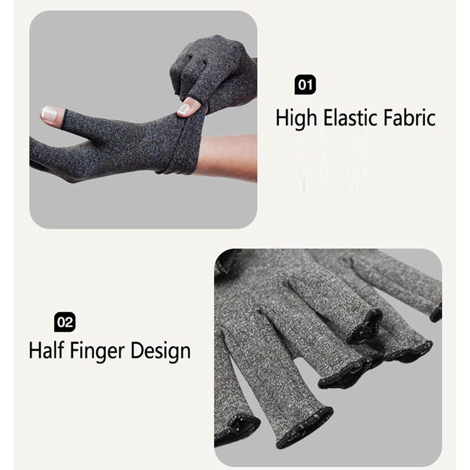 One Compress Bamboo Arthritis Gloves, Onecompress Bamboo Arthritis Gloves, Premium Onecompress Bamboo Gloves Men Women (2Pcsa,Large) image number 3