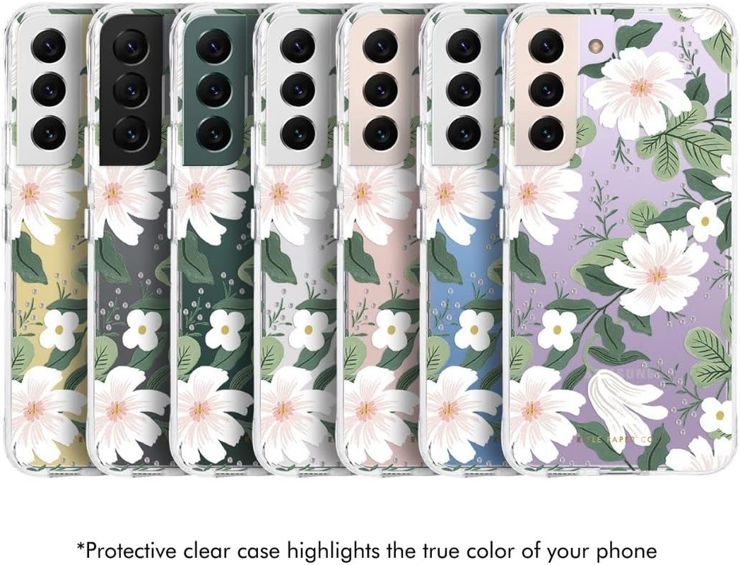 Rifle Paper Co - Case for Samsung Galaxy S22-10Ft Drop Protection - Gold Foil Accents - 6.1 Inch - Willow image number 6