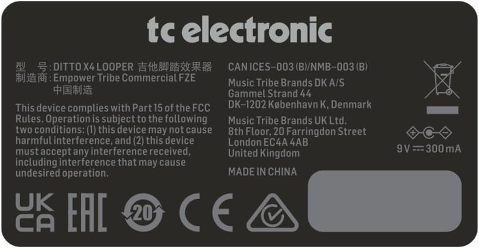 TC Electronic Ditto X4 Looper Effects Guitar Pedal image number 4