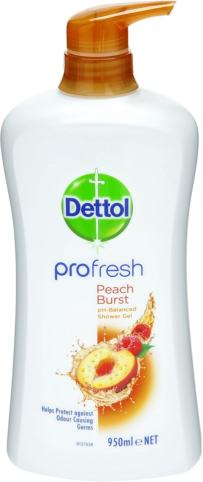Dettol Profresh Shower Gel Body Wash Peach Burst 950Ml image number 3