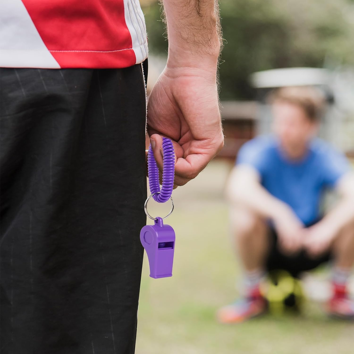 Plastic Whistle Sport Whistle with Bracelet Keychain,Sport Whistles with Bracelet Keychain,Loud Clear Plastic Whistles with Bracelet Keychain,Loud Crisp Clear Sound Plastic Whistle with Bracelet image number 6