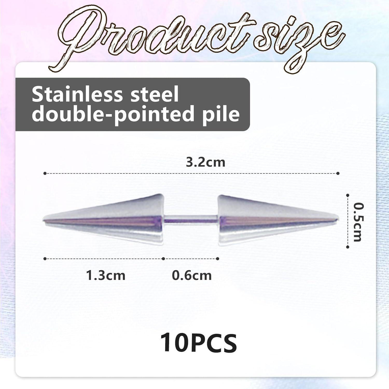 Auroriel 10-Piece Set Metal Punk Spikes Hair Clips, Goth Y2K Grunge Hair Accessories for Women, Silver, Emo Alt Gothic Jewelry for Braids, Dreadlocks and Buns image number 4