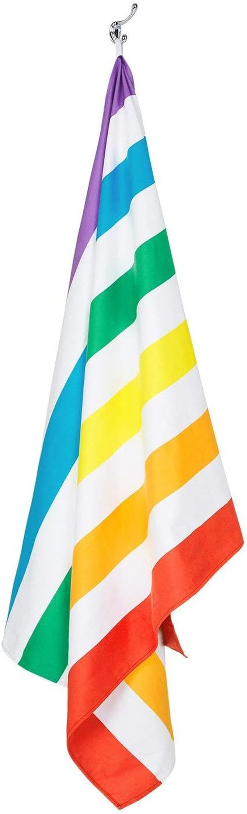 Dock & Bay Beach Towel - Quick Dry, Sand Free - Compact, Lightweight - 100% Recycled - Includes Bag - Summer - Rainbow Skies - Large (160X90Cm, 63X35) image number 2