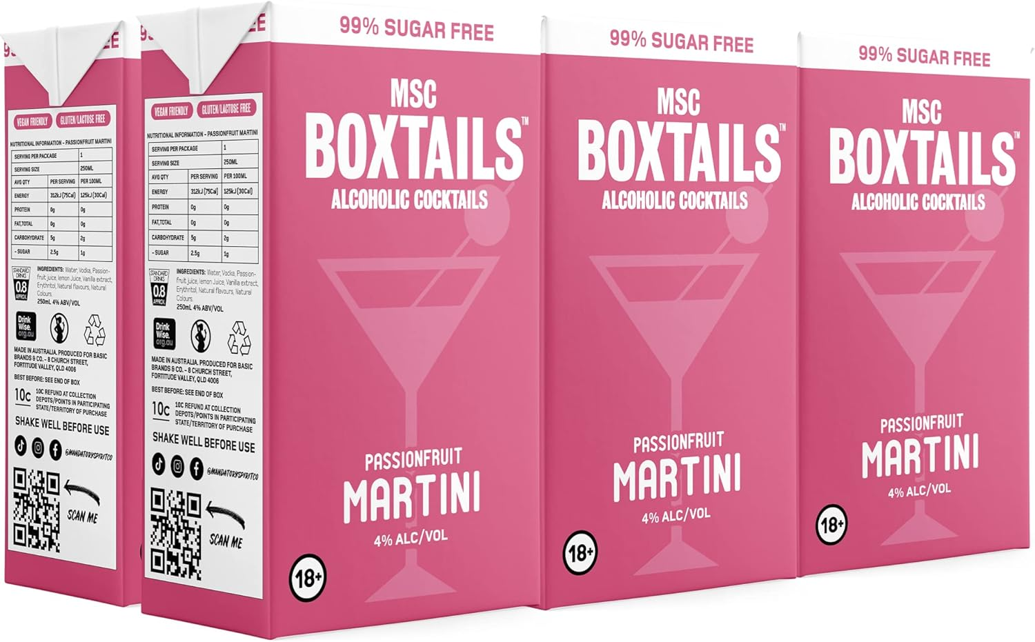 MSC - Boxtails Passionfruit Martini - 250Ml X 24 Pack