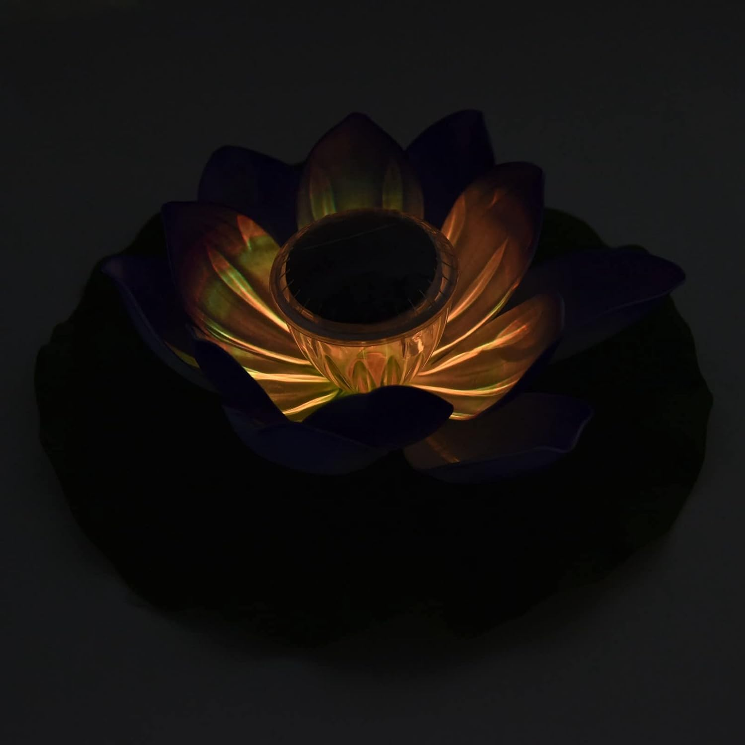 Solar LED Lotus Light Waterproof Floating Outdoor Garden Decoration image number 1