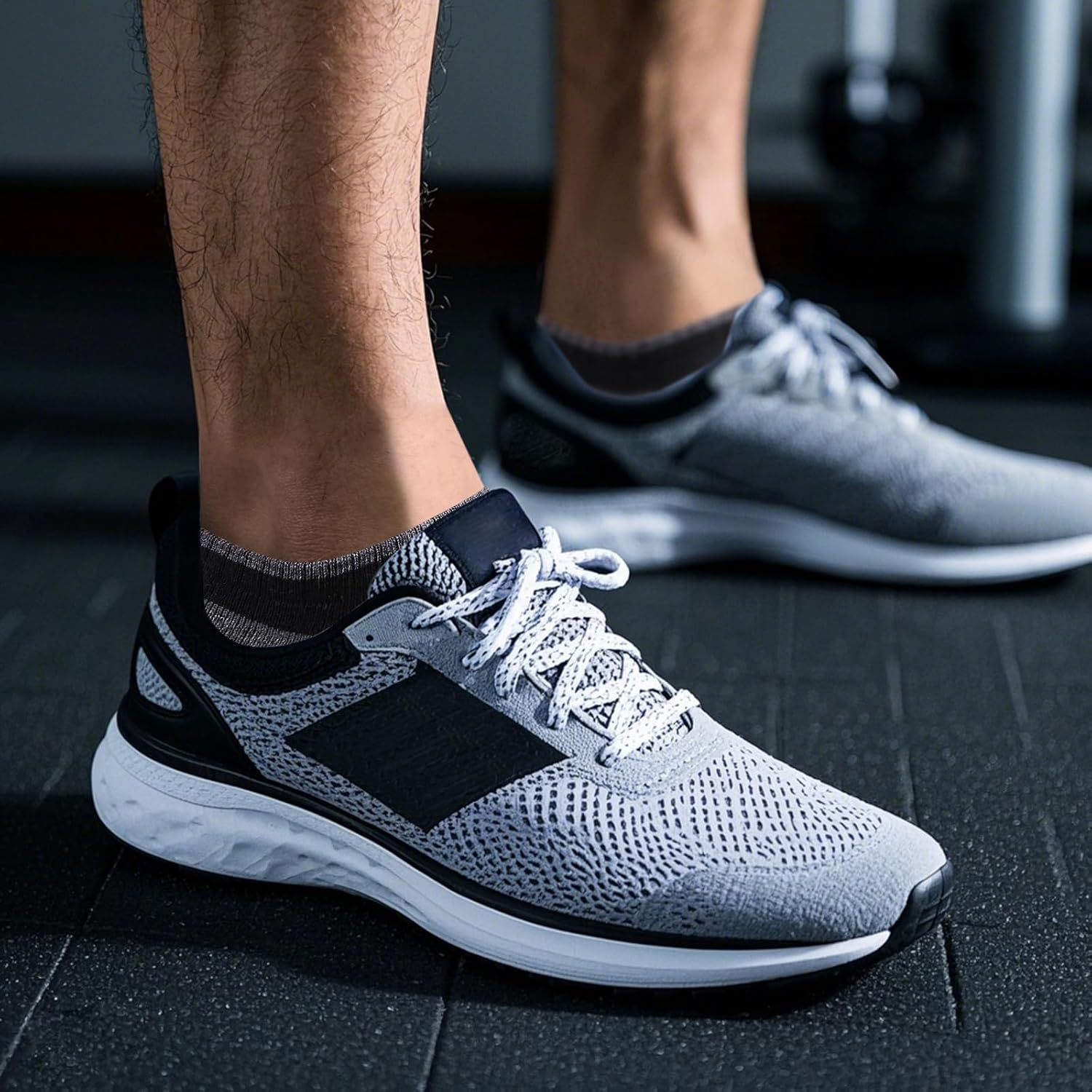 YUEDGE Mens Ankle Socks for Men, Breathable Wicking Cushioned Running Socks Low Cut Gym Atheltic Sports Socks, 5 Pairs/Pack image number 3