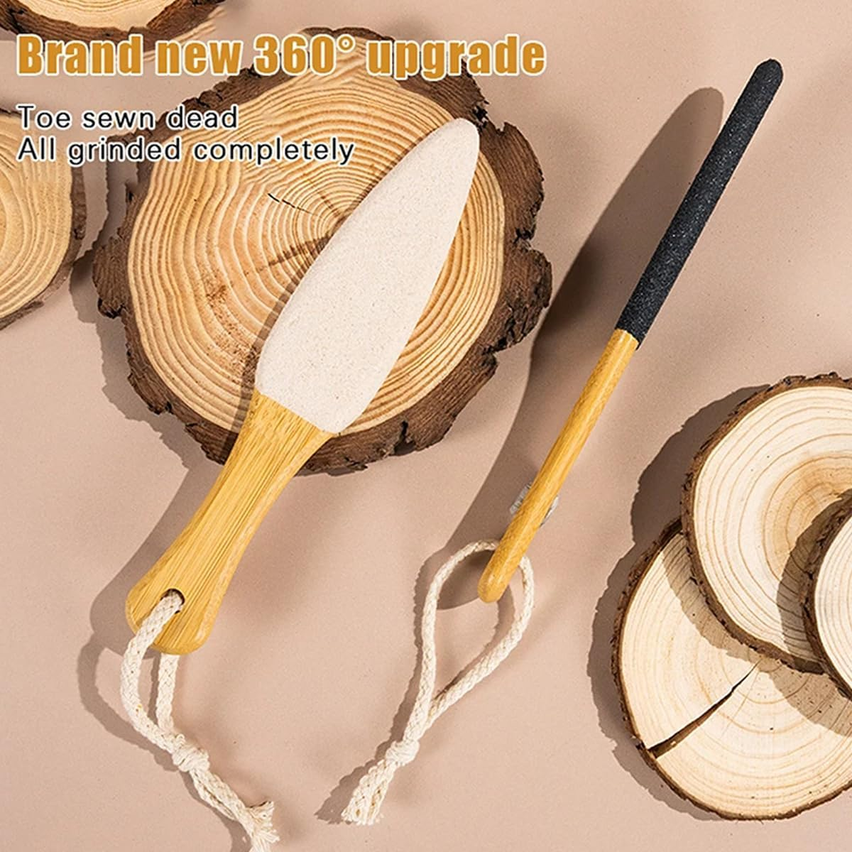 Pumice Stone Foot Care Callus Remover Pumice Stone with Handle for Callus and Skin Hardening Removal Pack of 2 image number 5