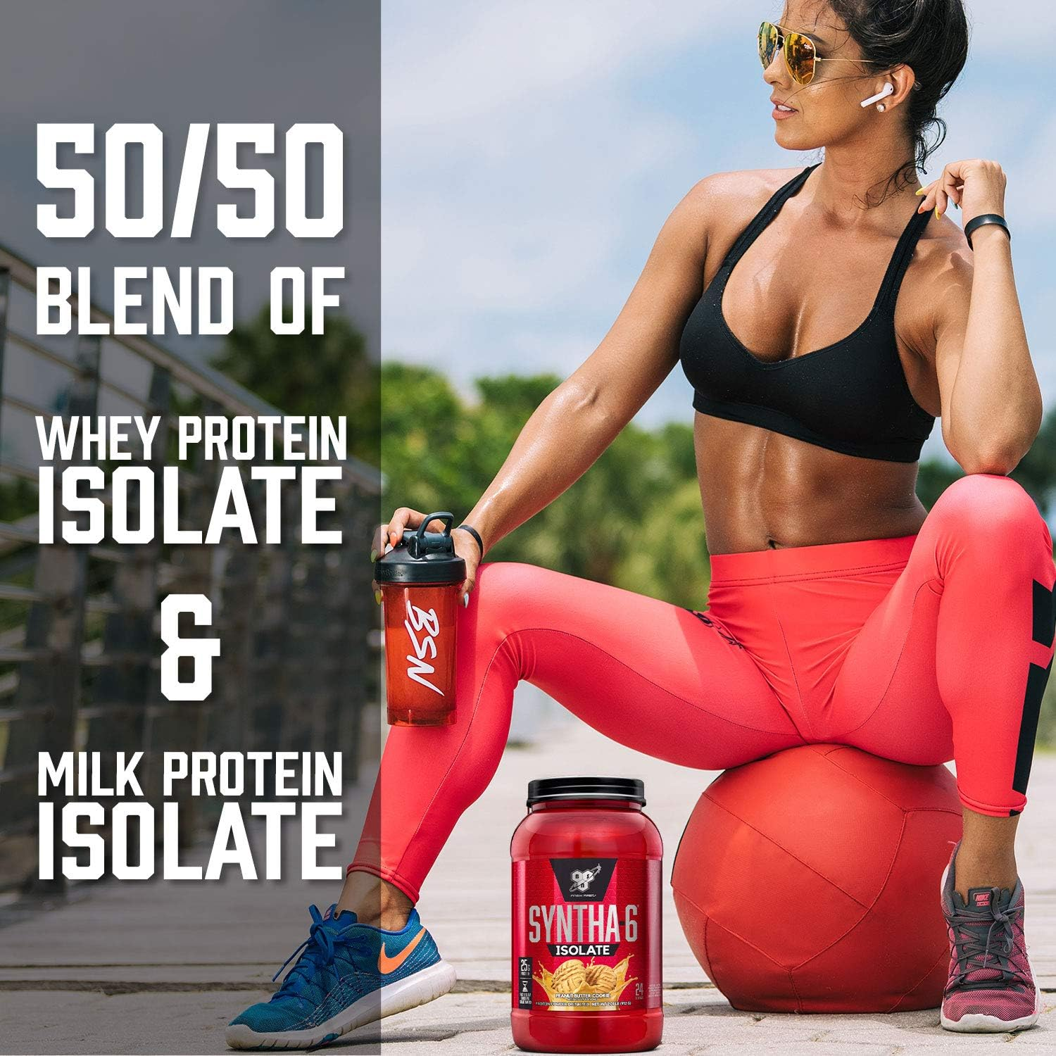 BSN Syntha 6 Isolate Chocolate Protein Powder Drink Mix 1.8 Kg, Peanut Butter Cookie