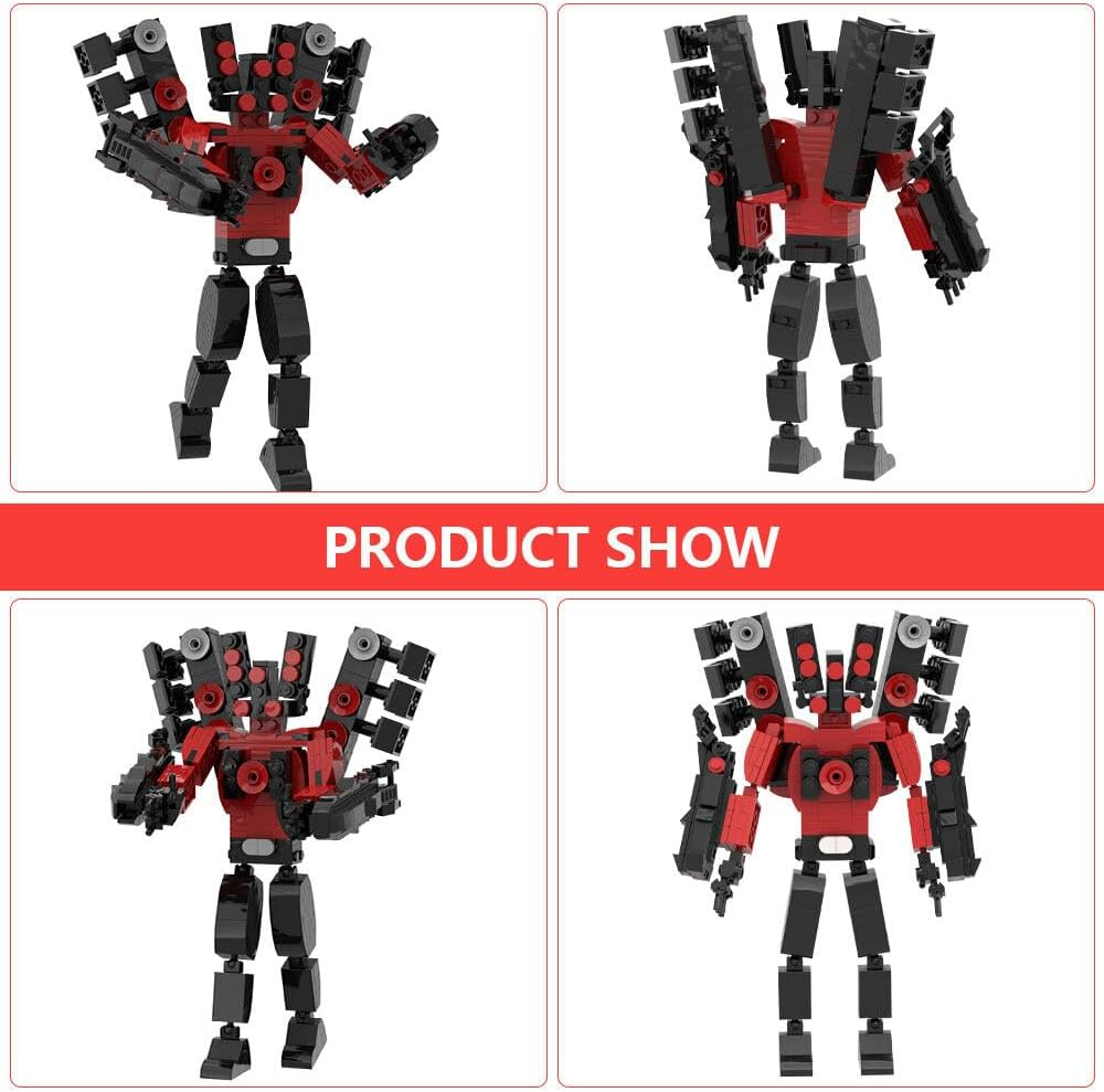 Skibidi Toilet Building Blocks, Skibidi Titan Speakerman, Skibidi Toilet Figures, Skibidi Toilet Titan Building Blocks, Upgraded Titanium Cameraman for Adults Children Fans (327 Pieces) image number 4