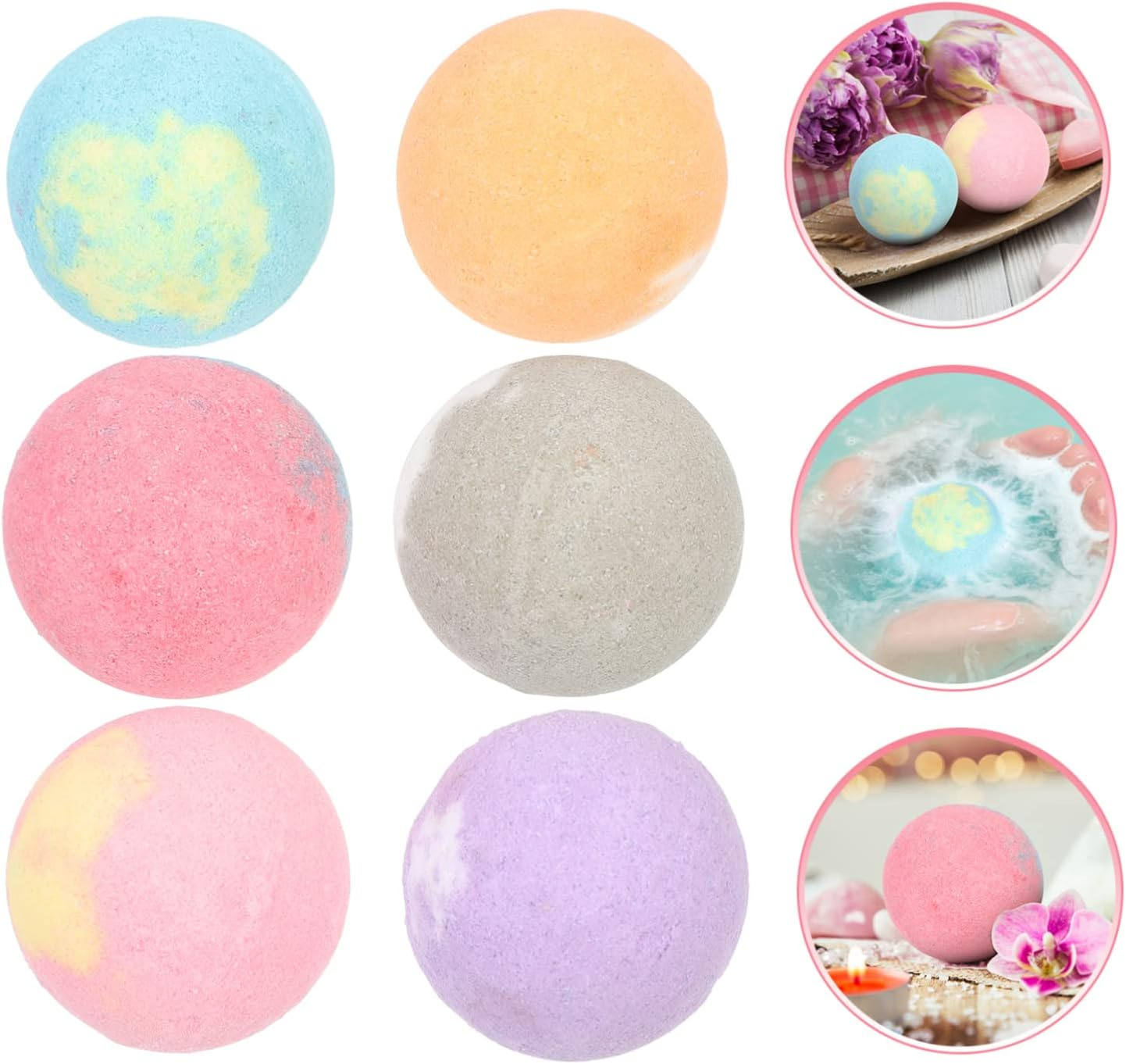 Healeved Portable Foot Soak Balls 6Pcs Mixed Essential Oil Bath Household Foot Bath Multi-Function Bath Balls For image number 2