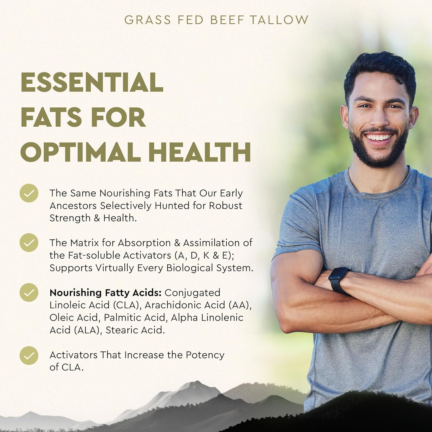 Ancestral Supplements Grass Fed Beef Tallow &mdash; Based on the Native Wisdom of Our Early Ancestors, Tallow Provides the Same Nourishing Kidney Fat (Suet) That Our Ancestors Selectively Hunted. image number 3
