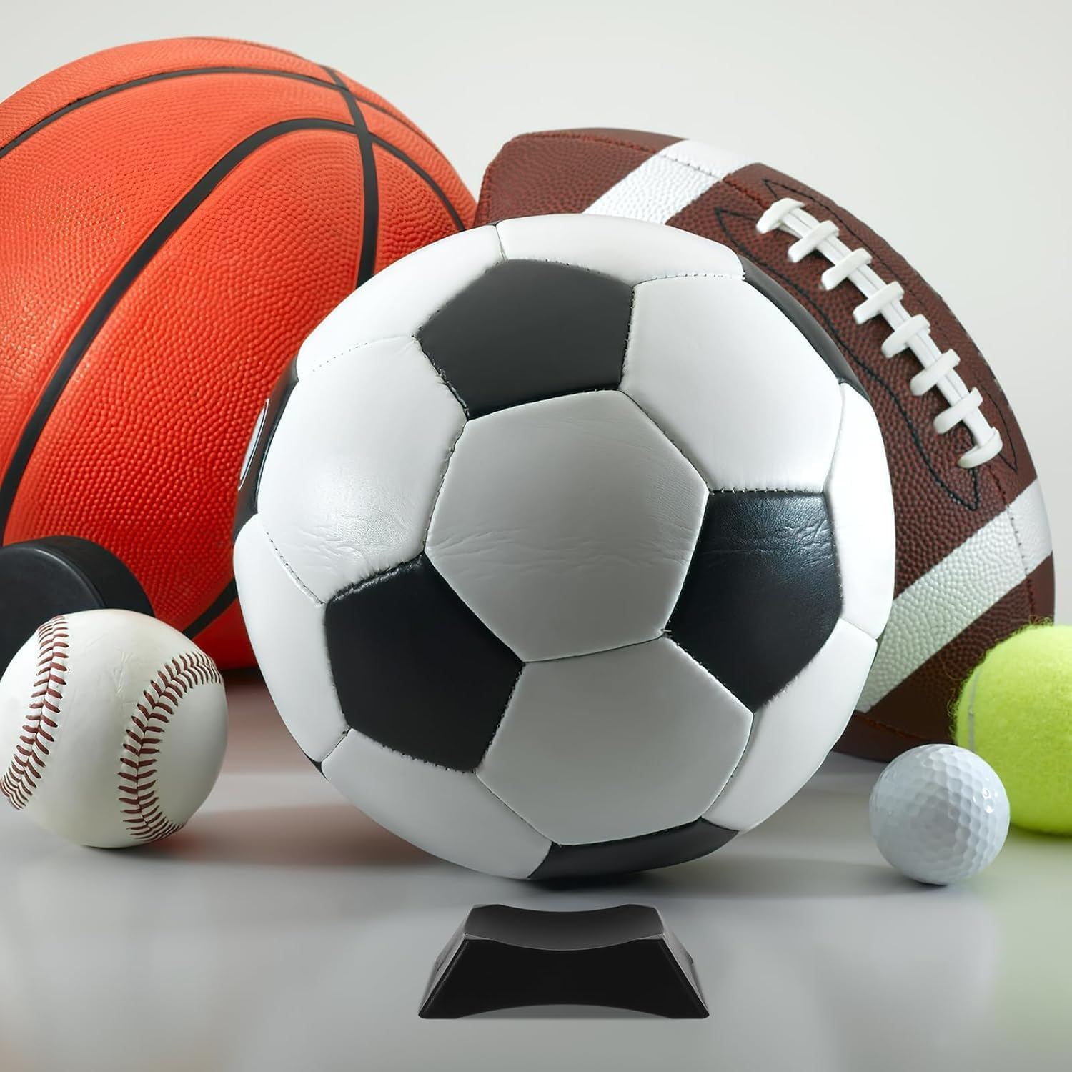 10Pcs Basketball Football Volleyball Plastic Display Stand,Football Display Stand,Basketball Holder,Sport Ball Display Stability Stand(Black) image number 5