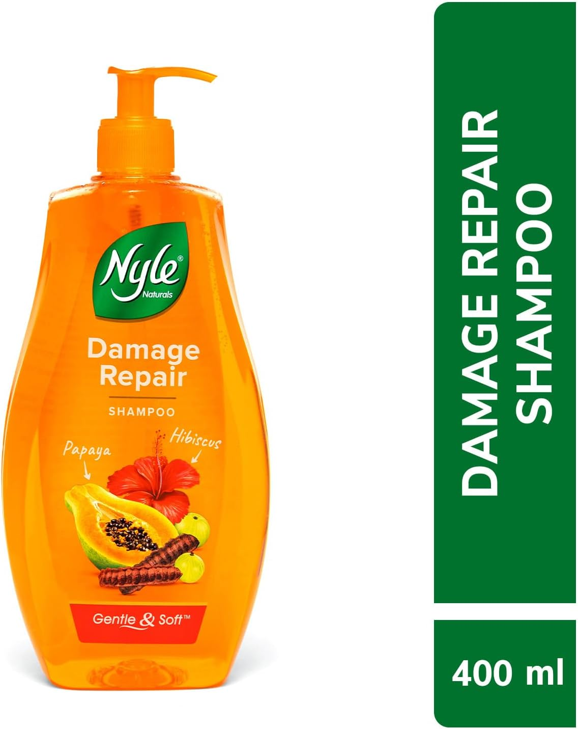 Nyle Naturals Damage Repair anti Hairfall Shampoo, with Shikakai and Hibiscus,Gentle and Soft Shampoo, PH Balanced and Paraben Free, for Men and Women, 400Ml image number 5