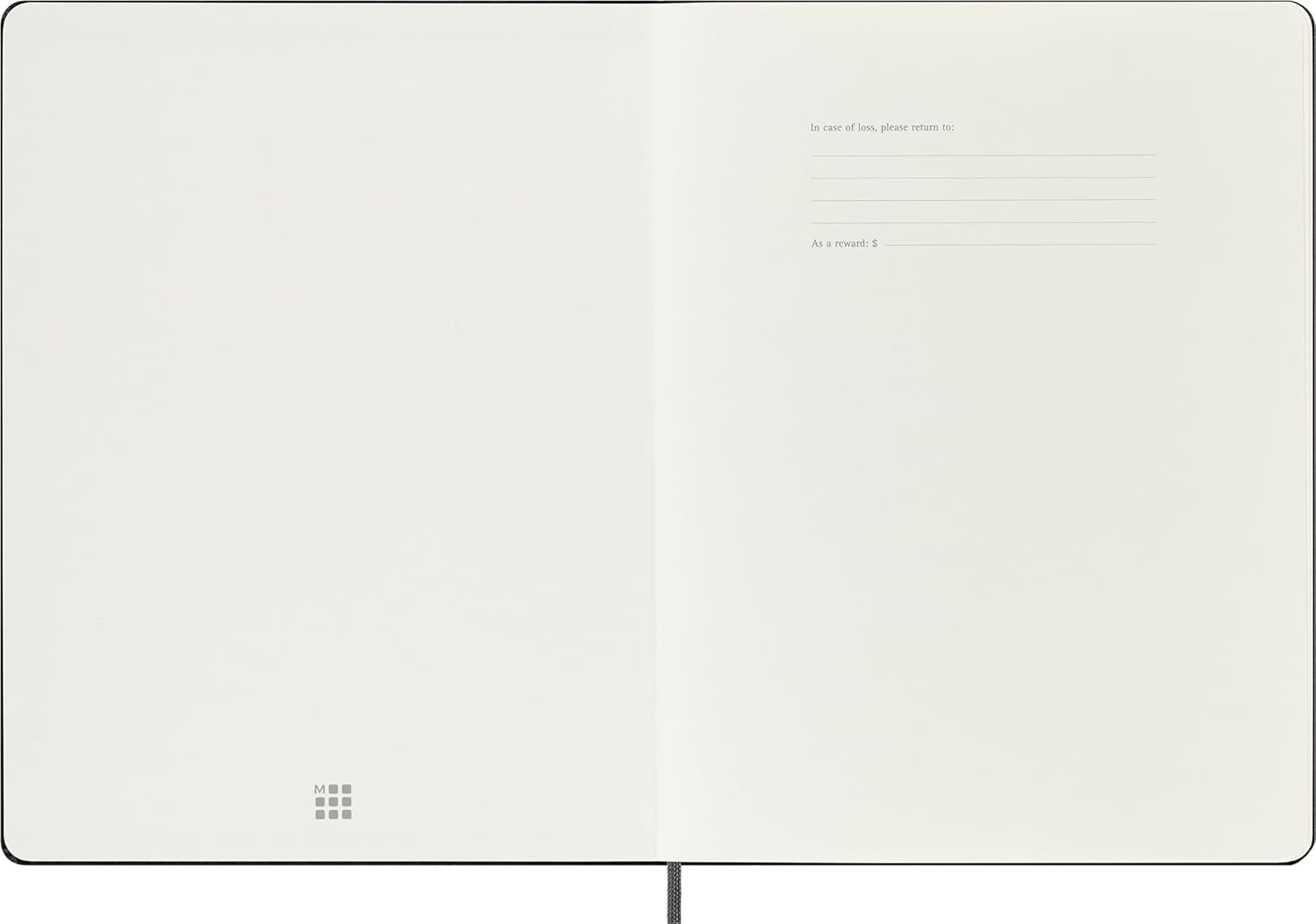 Moleskine 12 Month 2025 PRO Smart Weekly Vertical Planner, Hard Cover, XL (7.5" X 9.5") Black - Compatible with Moleskine Pen+ (Sold Separately) & App