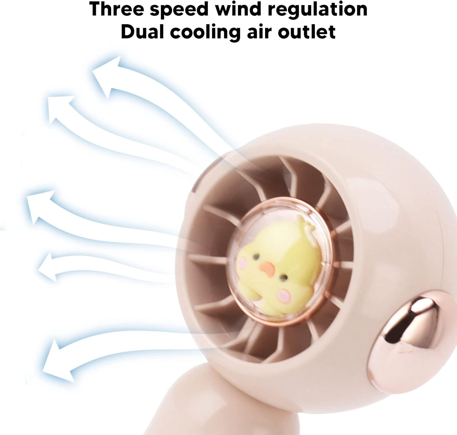 Portable Handheld Fan - Personal Cooling Fan with Adjustable Speed, Compact Electric Design, USB Charging, for Indoor & Outdoor Use - White image number 2